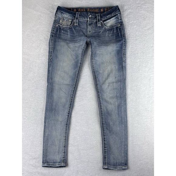 Rock‎ Revival Womens Jeans Suko Ankle Skinny Size 25 (26 measured) - Picture 1 of 16